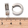 304 Stainless Steel Polishing effect Hoop Earrings EJEW-M001-14P-4