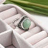 Natural Green Aventurine Adjustable Rings G-P560-03AS-03-3