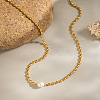 French Natural Freshwater Pearl Potato Stainless Steel Rice Beaded Necklaces for Women KT1786-3