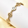 12 Constellations 304 Stainless Steel Link Chain Bracelets BJEW-I239-01G-02-1