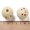 Printed Schima Wood European Beads WOOD-G023-14C-3