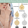 10Pcs 2 Colors Rack Plating Brass Pendants KK-BBC0026-22-2