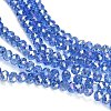 Electroplate Glass Beads Strands GL-CBAA615-02F-3