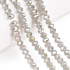 Electroplate Glass Beads Strands EGLA-A034-J6mm-B09-4