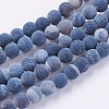 Natural Weathered Agate Beads Strands X-G-G589-6mm-07-1
