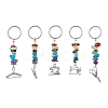 Tibetan Style Zinc Alloy Keychains KEYC-JKC00728-1