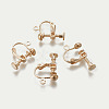 Rack Plated Brass Screw Clip-on Earring Findings LS-X-KK-P169-04KCG-1