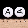 Opaque White Acrylic European Beads AC-CBA3BDD-01A-3