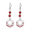 304 Stainless Steel Linking Ring Dangle Earring EJEW-MZ00132-1