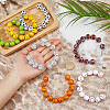 7Pcs Wood Pendant Decorations HJEW-FH00259-3