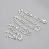 Brass Coated Iron Figaro Chain Necklace Making MAK-T006-03S-1