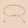 Bohemian Braided Adjustable Glass Seed Beaded Bracelets EX8332-4-1