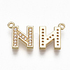 Brass Cubic Zirconia Charms KK-S348-330N-2