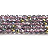 Transparent Electroplate Glass Beads Strands LS-GLAA-H021-01B-HP02-2