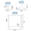 Transparent Acrylic Earring Hanging Display Stands EDIS-FH0001-05-2
