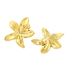 Ion Plating(IP) 304 Stainless Steel Flower Stud Earrings EJEW-D281-11G-2