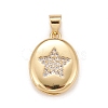 Brass Micro Pave Cubic Zirconia Locket Pendants KK-A161-39A-G-1