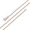 1mm Rack Plating Brass Curb Chain Necklaces for Women Men MAK-L044-26RG-4