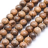 Natural African Padauk Wood Beads Strands WOOD-P011-02-8mm-1