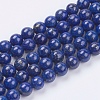 Natural Lapis Lazuli(Filled Color Glue) Beads Strands X-G-K269-02-8mm-1