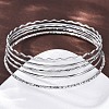 5Pcs 304 Stainless Steel Bangle Set for Women LS-BJEW-S162-01B-P-2
