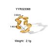 304 Stainless Steel Cuff Rings for Women CD9702-5-2