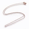 304 Stainless Steel Cable Chain Necklaces NJEW-P248-01RG-1