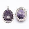 Natural Amethyst Pendants G-D851-42-2