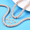 Handmade Polymer Clay Bead Strands CLAY-T002-6mm-80-5