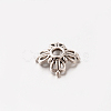 4-Petal Tibetan Style Alloy Bead Cap X-TIBE-O004-35AS-LF-1