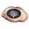 Printed Natural Agate Slice Stone Ornament DJEW-M011-02E-2