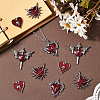 24Pcs 4 Styles Alloy Enamel Gothic Style Pendants PALLOY-SC0004-45A-5