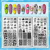 Stainless Steel DIY Nail Art Templates MRMJ-WH0092-098-3