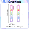 5 Pairs 5 Colors Acrylic Cable Chains Dangle Stud Earrings EJEW-AN0004-06-2