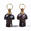 Assembled Synthetic Bronzite and Imperial Jasper Openable Perfume Bottle Pendants LS-G-S366-057E-2
