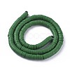 Flat Round Handmade Polymer Clay Beads CLAY-R067-8.0mm-46-2
