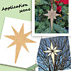 40Pcs Unfinished Wooden Star Pendants Set for Painting Arts WOOD-SP0001-43-5