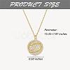 925 Sterling Silver 12 Constellation Necklace Gold Horoscope Zodiac Sign Necklace Round Astrology Pendant Necklace with Zircons Birthday Jewelry Gift for Women Men JN1089F-2
