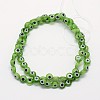 Handmade Evil Eye Lampwork Flat Round Bead Strands LAMP-L058-6mm-02-2