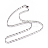 Non-Tarnish Unisex 304 Stainless Steel Rope Chain Necklaces STAS-D0002-33P-1