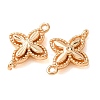 Brass Connector Charms X-KK-CBAB2E2-01G-2