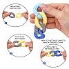 Opaque Spray Painted Acrylic Linking Rings OACR-T024-01-I-5