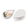 Rack Plating Alloy Enamel Pendants ENAM-N065-13P-2