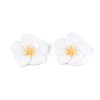 Plumeria Flower Opaque Resin Cabochons CRES-T025-30A-02-1