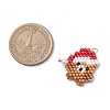 Christmas Themed Glass Seed Beaded Pendants PALLOY-MZ00868-05-2