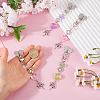4Pcs Heart Acrylic Pendant Decorations HJEW-FH00282-3