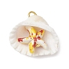 Natural Shell & Dyed Synthetic Turquoise Starfish Pendants PALLOY-JF04121-02-2
