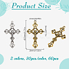 60Pcs 2 Colors Tibetan Style Alloy Pendants TIBEP-HY0001-17-2