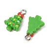 Christmas Theme Opaque Resin Pendants RESI-S08-02M-2