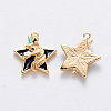 Brass Enamel Pendants KK-T049-024G-02-NF-2